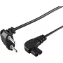 Cable de alimentación ShiverPeaks 09-06001 — conector macho europeo en ángulo a IEC 60320 C7, 1,5 m