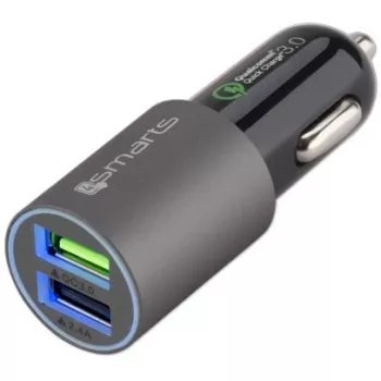 Cargador para móvil 4smarts 464458 negro gris coche