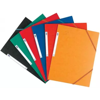 Carpeta con gomas en las esquinas ELBA Boston, A4, surtida, cartón 0,5 mm, con lengüeta de etiquetado - pack de 10 (120515.20)