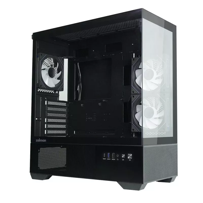 Caja de PC CHRONIX V2 Mid Tower ventiladores ARGB x3 negra