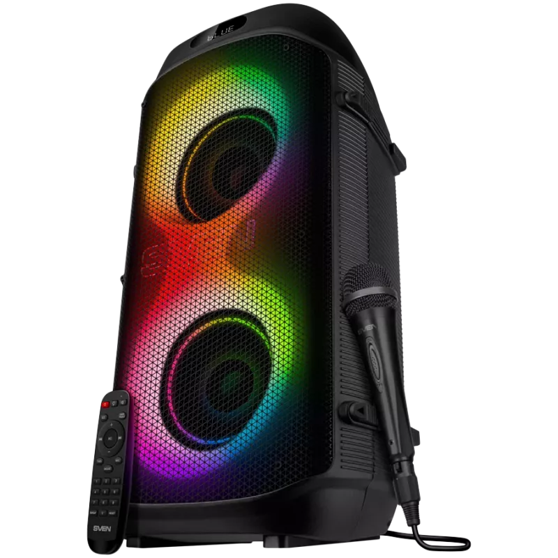 SVEN PS-850, (100W, TWS, Bluetooth, FM, USB, microSD, pantalla LED, 8000mAh)