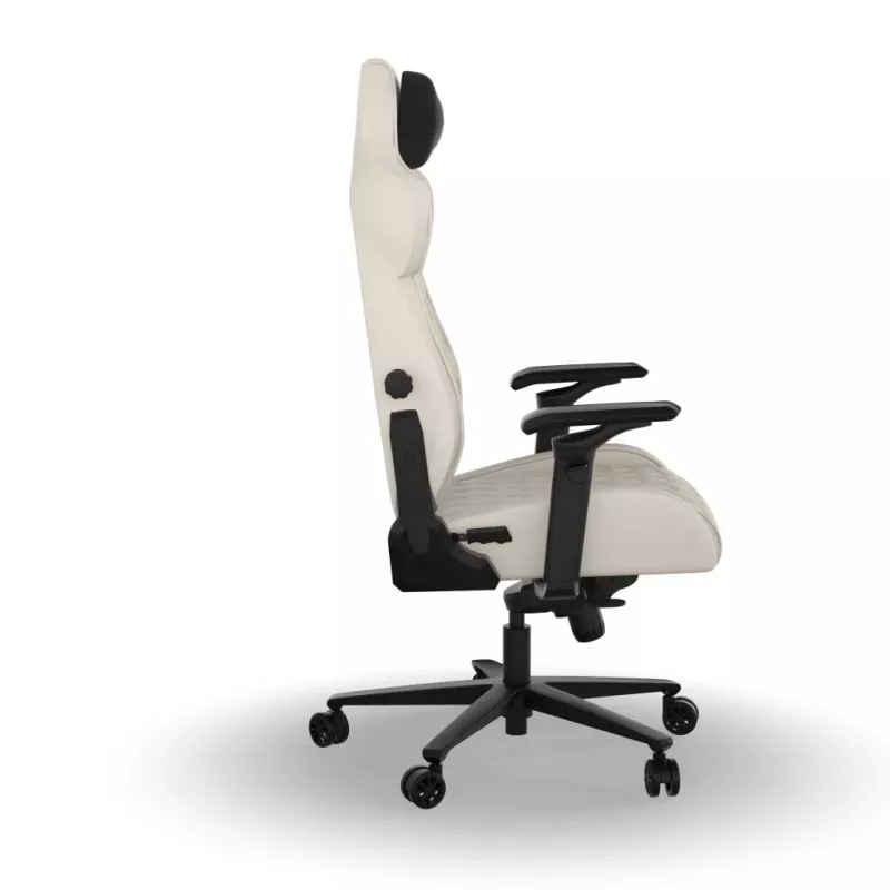 Silla gaming para PC Corsair TC500 LUXE con asiento tapizado beige