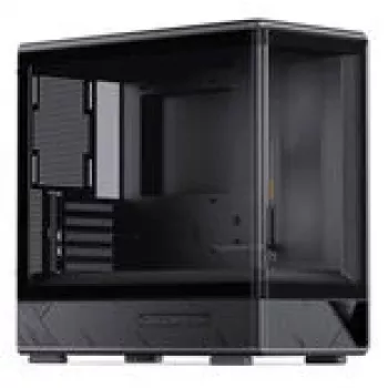 Caja de ordenador Jonsbo D200 torre midi mATX cristal templado mini pantalla temp Negro