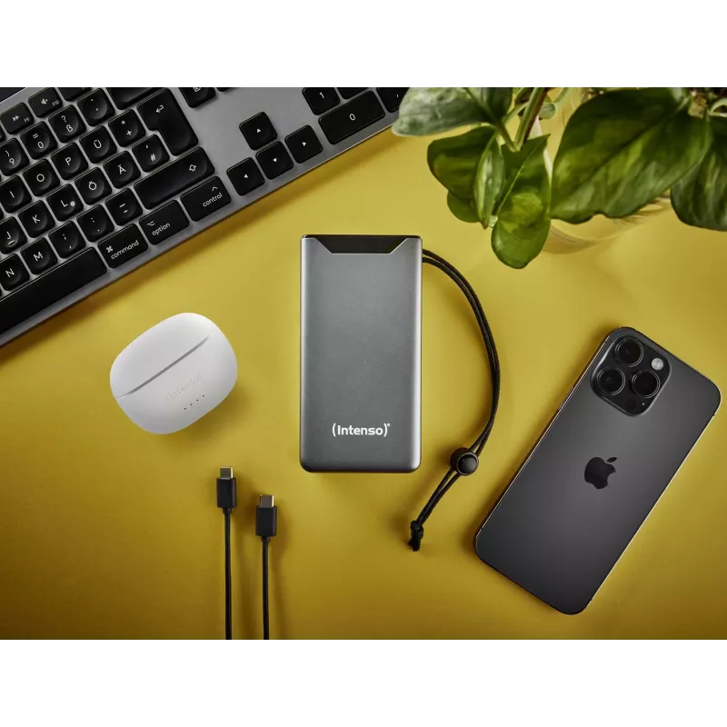 Batería externa INTENSO 7332054 — 20000 mAh, PD 3.0 y QC 3.0, 20 W, USB-A + USB-C, gris