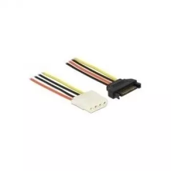 Cable de alimentación interno DeLOCK 60140 1 m SATA 15 pines Molex 4 pines