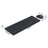 Conjunto de teclado y ratón WKM-100 negro