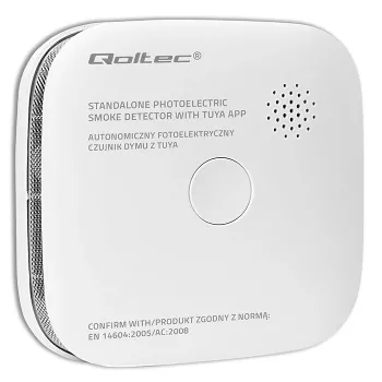 Detector de humo con batería Tuya WiFi LED
