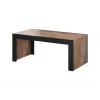 Mesa de centro Cama Meble MILA 120x60x50 cm tablero roble wotan, estructura negra