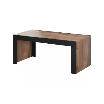 Mesa de centro Cama Meble MILA 120x60x50 cm tablero roble wotan, estructura negra