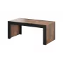 Mesa de centro Cama Meble MILA 120x60x50 cm tablero roble wotan, estructura negra