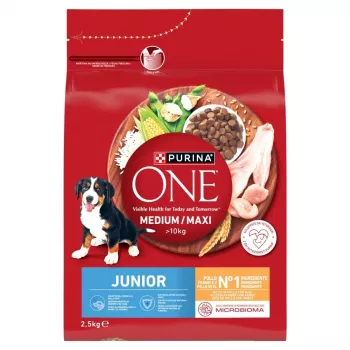PURINA ONE MED/MAX Junior Pollo y arroz 2,5kg