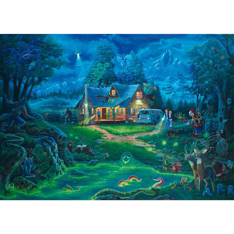 Schmidt Spiele Puzzle Zac Kinkade The Haunted House 1000 piezas, tamaño final aprox. 68 x 48 cm