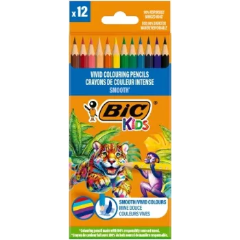 Lápices de colores BIC Kids Smooth 12 colores set