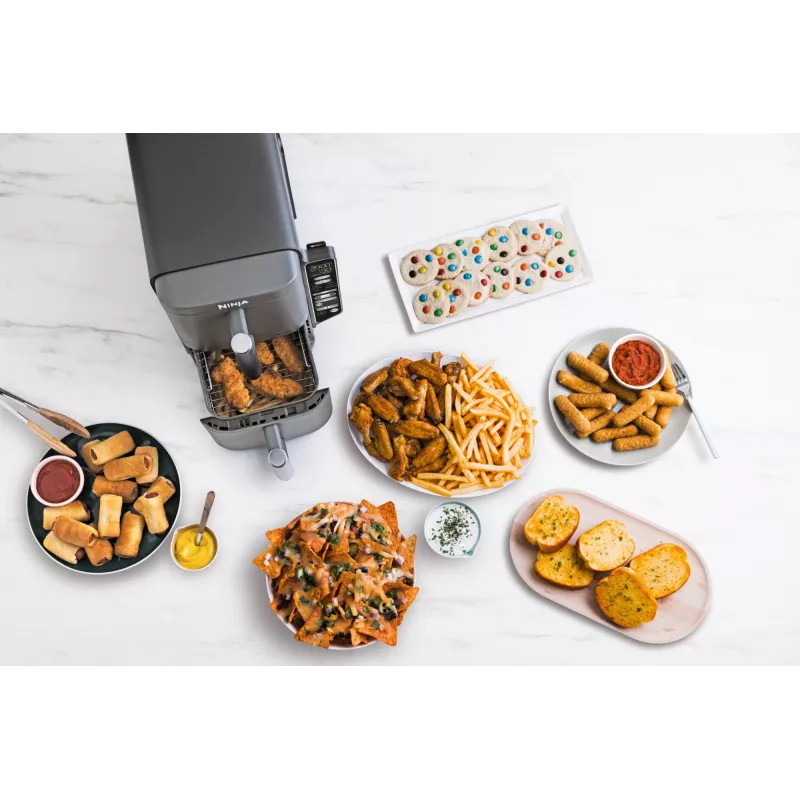 Ninja Double Stack XL Freidora de aire 2 compartimentos con sonda de temperatura SmartCook 9,5 L SL451EU