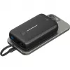 Batería externa 20.000 mAh, cable USB-C integrado de 13 cm, 30 vatios (negro, 20 Ah, 1x USB-A, 2x USB-C, PD, QC)