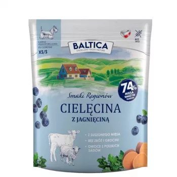 BALTICA Regionalgeschmack Razas pequeñas Ternera y cordero - pienso seco para perros - 1 kg