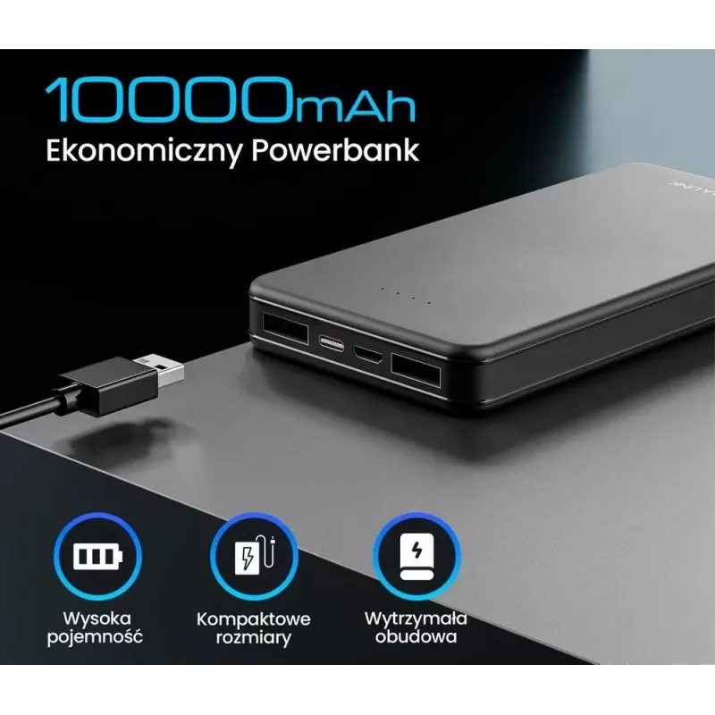 Batería portátil Extralink EPB-078B 10000mAh