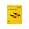 DeLOCK - Cable HDMI - HDMI (M) a HDMI (M) - 50 cm - Triple aislamiento - Negro, Oro - Compatible con 8K