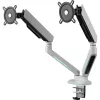 Soporte universal gaming para doble monitor (DM8220), soporte de monitor blanco, RGB