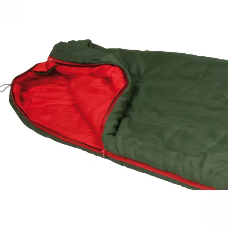 Saco de dormir Mumienschlafsack Pak 1000 ECO (Dark Green/Rojo)