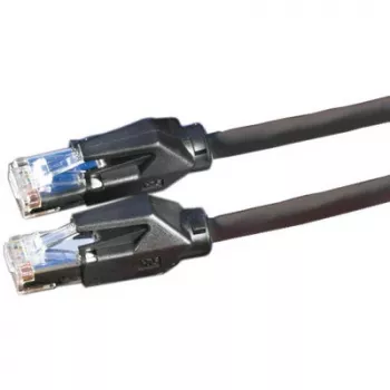 DTWYLER cable de parcheo Cat.6 clase E S/FTP CU 7702 flex LSOH Hirose TM21 negro 2m