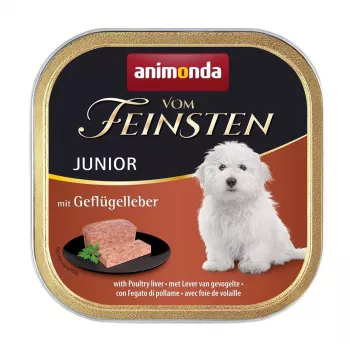 animonda Vom Feinsten Junior con hígado de ave comida húmeda para perros, 150 g