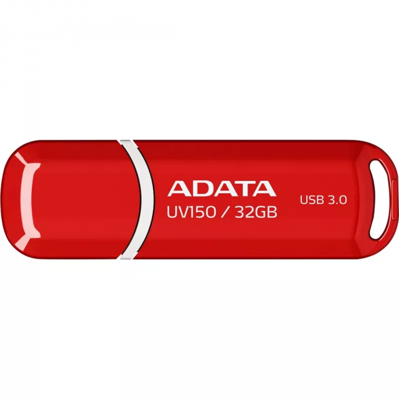 Memoria flash USB ADATA DashDrive UV150 32 GB, USB Type-A 3.2 Gen 1, rojo, diseño con tapa
