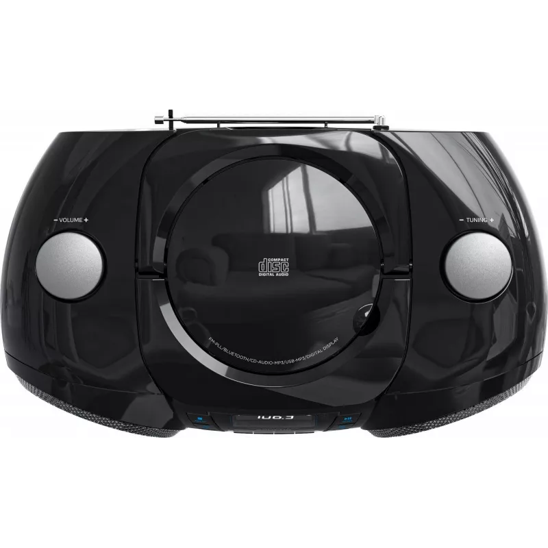 Altavoz Bluetooth portátil SENCOR SPT4710B — 20 W de potencia total, Bluetooth 5.3, CD/USB/FM, funcionamiento con batería o red
