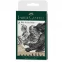 Faber-Castell Pitt Artist Pen 167158, negro, 8 uds.