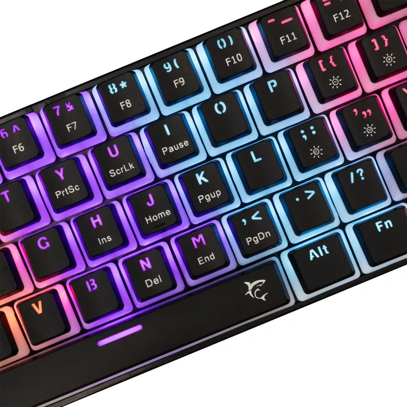Teclado gaming White Shark GK-2202 Ashiko 2 negro/rojo distribución US