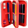 Estuche escolar Kids Euroswan 2 cremalleras con accesorios Spiderman rojo-azul