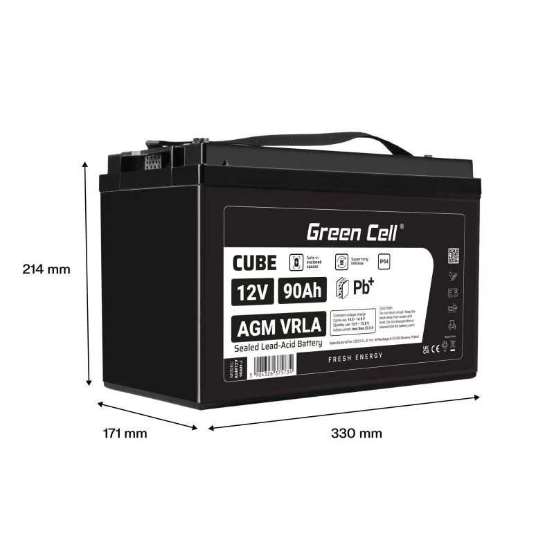 Batería AGM VRLA 12V 90Ah IP54