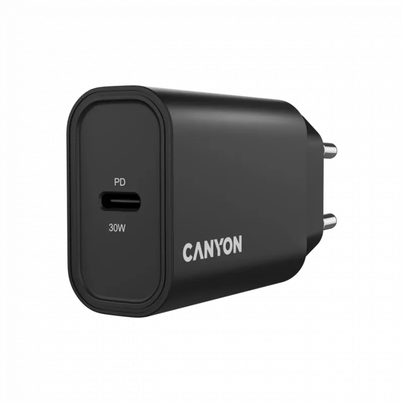 CANYON OnCharge 30CL 30 W PD Cargador de pared 1 toma enchufe EU negro