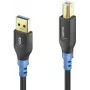 Cable USB PureLink FI-U200-003 USB 2.0 0,3 m USB A USB B negro azul