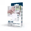Cargador Gembird TA-UC-PDQC65L-W-01 para dispositivos móviles universal blanco AC carga rápida interior