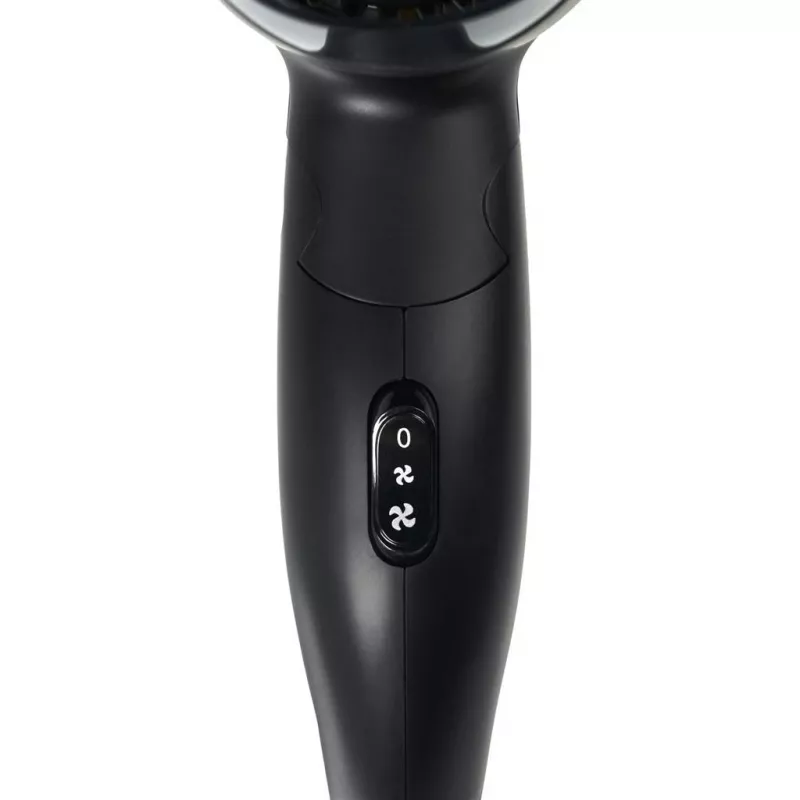 Secador de pelo Tristar HD-2460, 1200W, 2 niveles de temperatura, negro