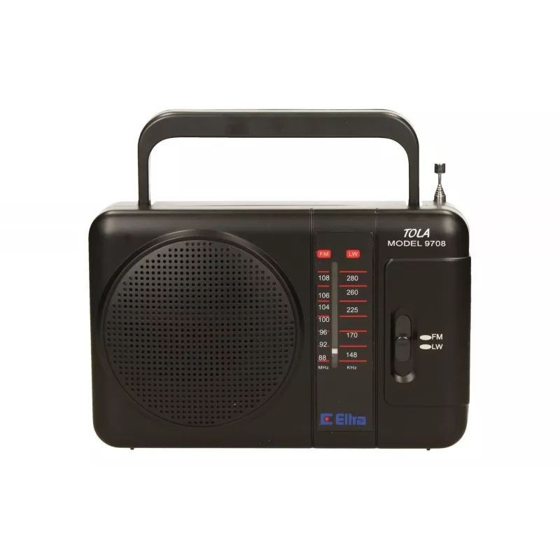 Eltra Tola 3 radio portátil, FM/LW, negra