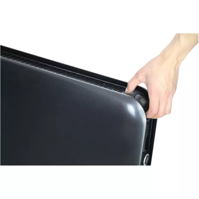Calefactor de convección Mill SG2000LED negro, 2000 W, 3 niveles de potencia, pantalla LED, apto para habitaciones de hasta 20 m², negro