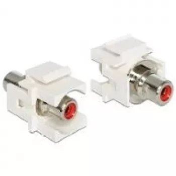 Módulo Keystone DeLOCK 86305 conector macho RCA rojo