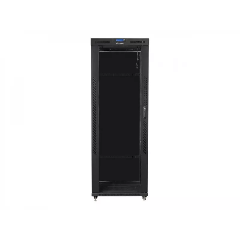 Lanberg FF01-8042-12BL armario rack de suelo de 19 pulgadas 42U, 800x1000x2127,5 mm, puerta de cristal, LCD, IP20, para montar, negro