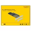 DeLOCK - controlador de almacenamiento - mSATA, M.2 - tarjeta M.2 / mSATA perfil bajo - SATA 6Gb/s, PCIe 4,0 x16 (90486)