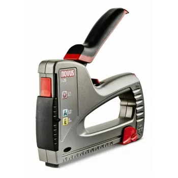 Grapadora manual NOVUS J-29 turquesa diseño ergonómico, grapadora manual para grapas estándar