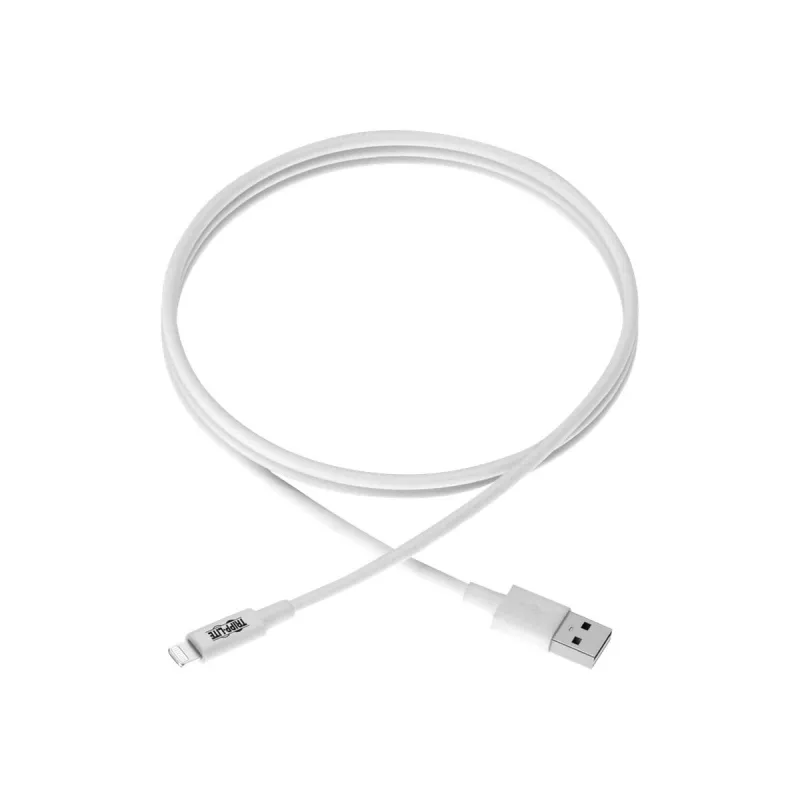 Eaton Tripp Lite Series cable USB-A a Lightning de sincronización/carga (M/M) - certificado MFi, blanco, 6 ft. (1,8 m) - cable de datos/alimentación - USB macho a Lightning