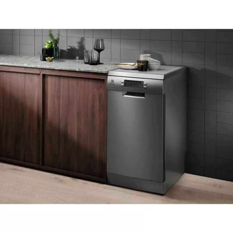 Electrolux ESA63210SX lavavajillas de libre instalación 45 cm, 10 cubiertos, AirDry, 46 dB, clase energética E, acero inoxidable