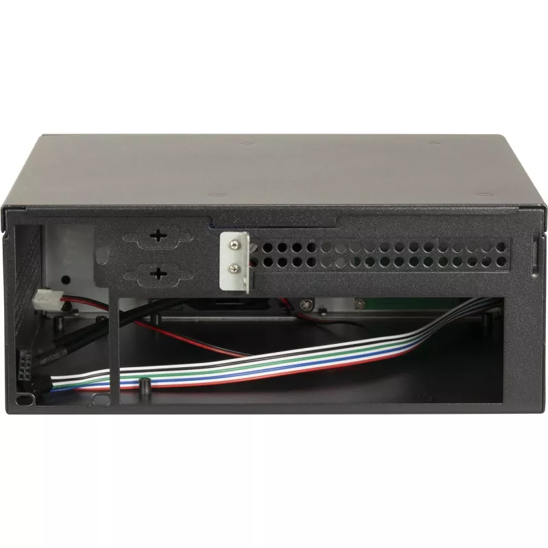 Caja de PC INTER-TECH S21 negra/plateada ATX compatible con 6 ventiladores