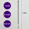 Antena LoRa exterior QOLTEC 12 dBi 868 MHz, cable de 1,5 m