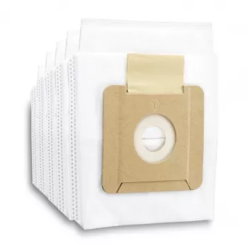 Bolsas para aspirador de cilindro Karcher 2.863-236 para VC 2, 5 uds., blanco, 160×350×33 mm