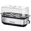 Huevera Rommelsbacher ER 600 — huevera eléctrica, capacidad 6 huevos, 400 W, acero inoxidable, tapa transparente