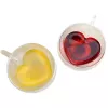 Taza de amor con forma de corazón Extralink Home, vaso de doble pared resistente al calor 250ml