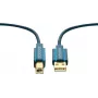 Cable USB ClickTronic 1,8 m USB 2.0 A/B m/m 1,8 m USB A USB B azul (70096)